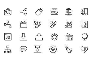 Communication Vector Line Icons 2