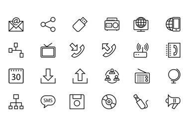 Communication Vector Line Icons 2