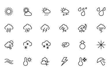 Weather Vector Line Icons 2