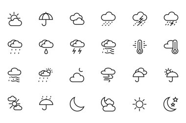 Weather Vector Line Icons 1