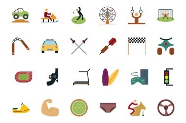 Sports and Games Colored Icons 6