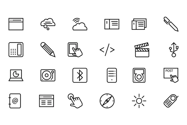 Communication Vector Line Icons 6 — Wektor stockowy