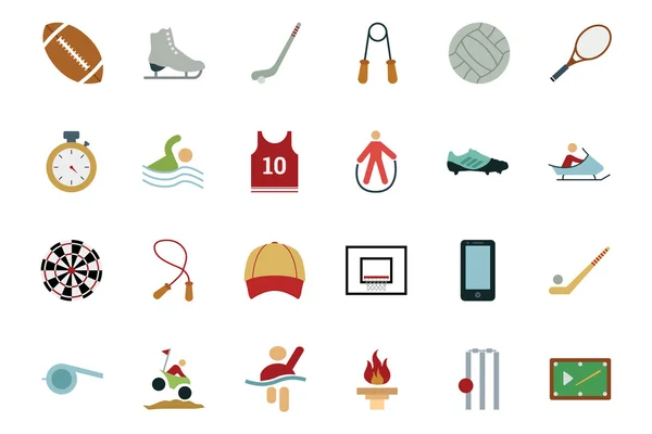Sports and Games Colored Icons 2 — Wektor stockowy