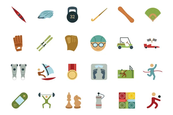 Sports and Games Colored Icons 5 — Wektor stockowy