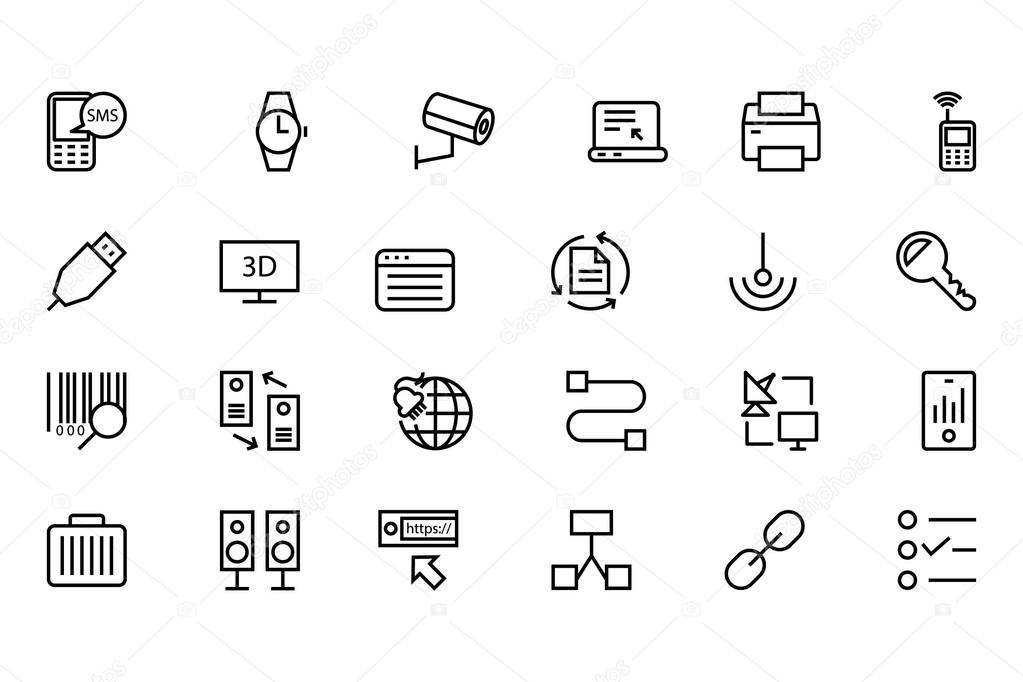 Communication Vector Line Icons 4