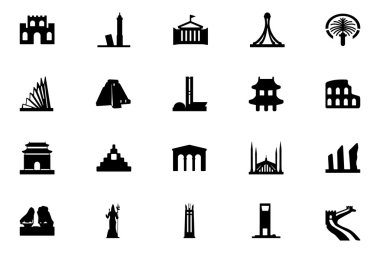 Monuments Vector Icons 4 clipart