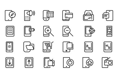 Mobile Vector Line Icons 4