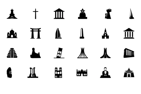 Памятники векторные иконы 3 — стоковый вектор