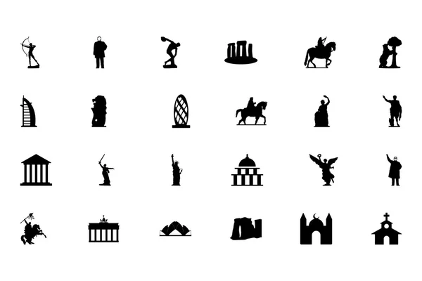 Monuments Vector Icons 2 — Stock Vector