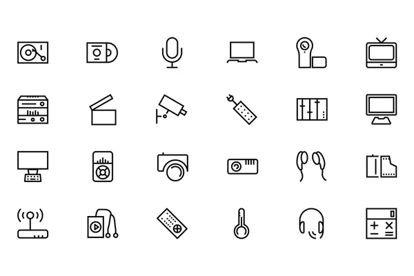 Gadgets Vector Line Icons 2 — Stockový vektor