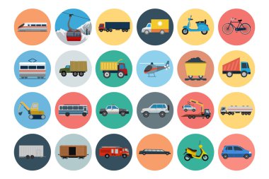 Flat Transport Icons 3