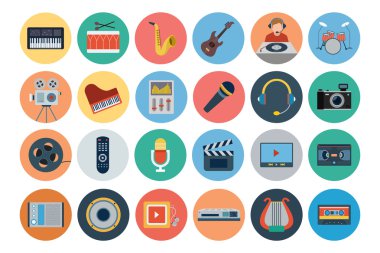 Multimedia Flat Icons 1