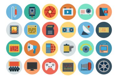 Multimedia Flat Icons 6