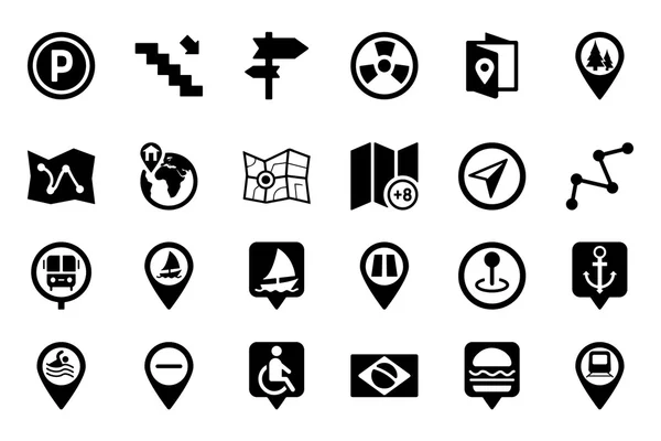 Maps And Navigation Vector Icons 4 — Stockový vektor