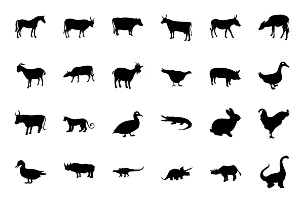 Icone vettoriali animali 1 — Vettoriale Stock