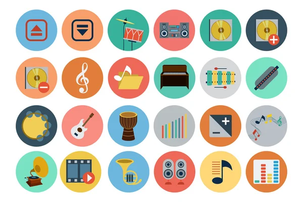 Multimedia Flat Icons 4 — Stockvector