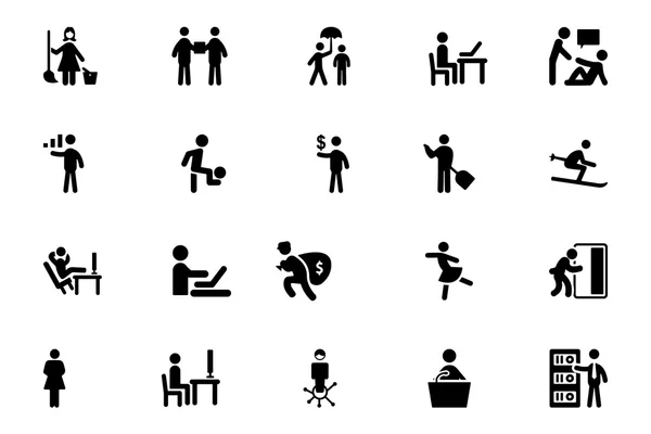 People Vector Icons 5 — ストックベクタ