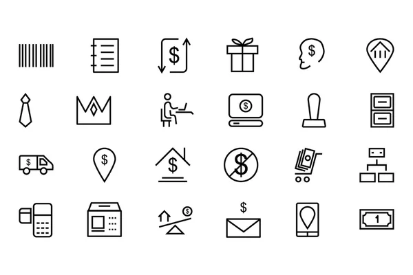 Iconos de línea de vector de dinero 3 — Archivo Imágenes Vectoriales