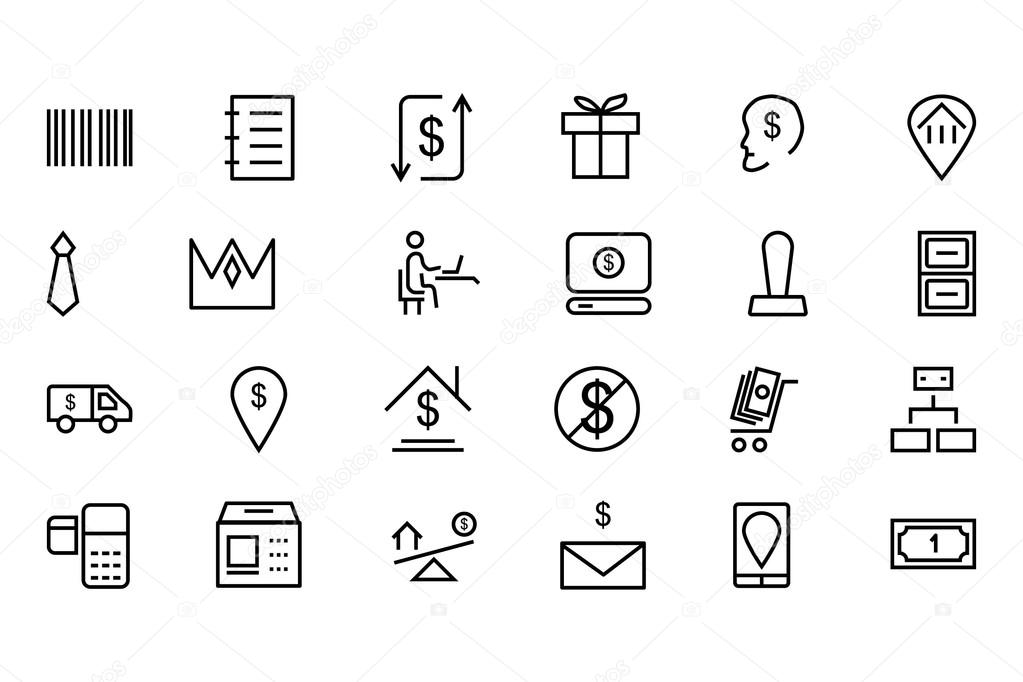 Money Vector Line Icons 3