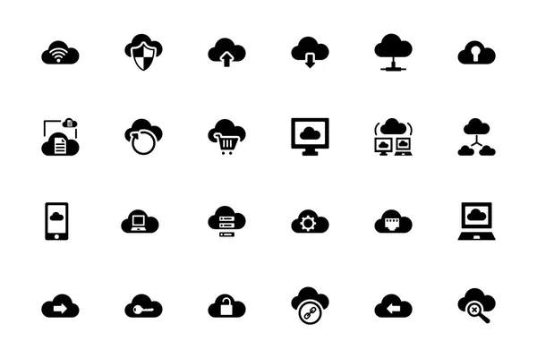 Cloud Computing Vektor Symbole 1 — Stockvektor