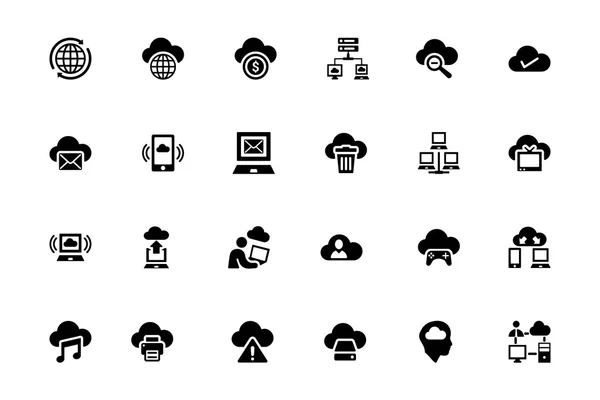 Iconos de vectores de computación en nube 3 — Archivo Imágenes Vectoriales