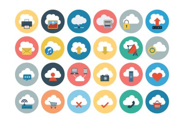 Cloud Computing Flat Vector Icons 1