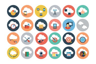 Cloud Computing Flat Vector Icons 4