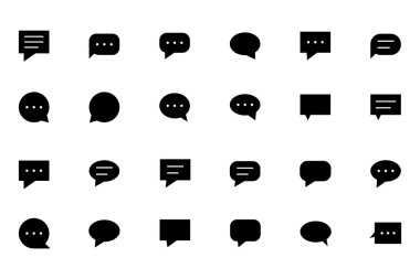Chat Massages Vector Icons 1