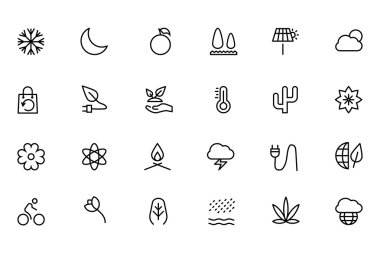 Nature and Ecology Line Vector Icons 3