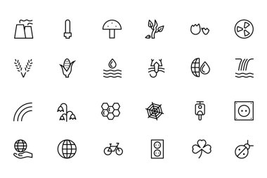 Nature and Ecology Line Vector Icons 4