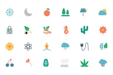 Nature and Ecology Colored Icons 3