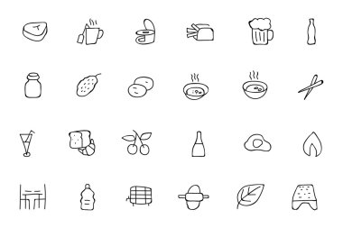 Food Hand Drawn Outline Vector Icons 11