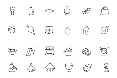 Food Hand Drawn Outline Vector Icons 8
