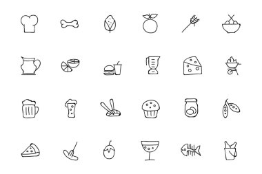 Food Hand Drawn Outline Vector Icons 5