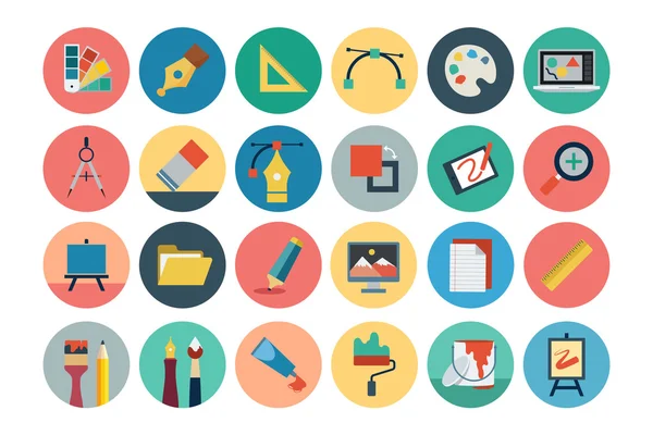 Flat Design Vector Icons 1 — Stock vektor