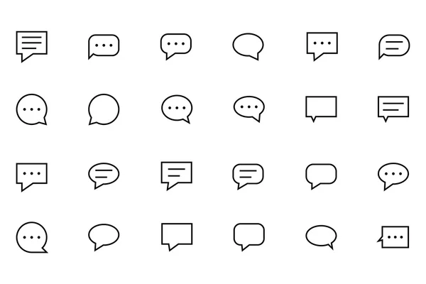 Chat Messages Line Vector Icons 1