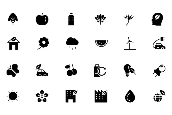 Nature and Ecology Vector Icons 1 — Stock Vector