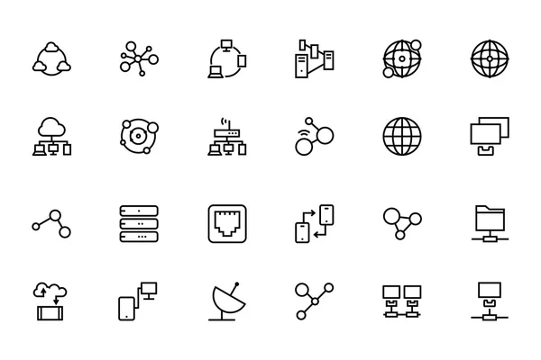Network and Sharing Vector Outline Icons 1
