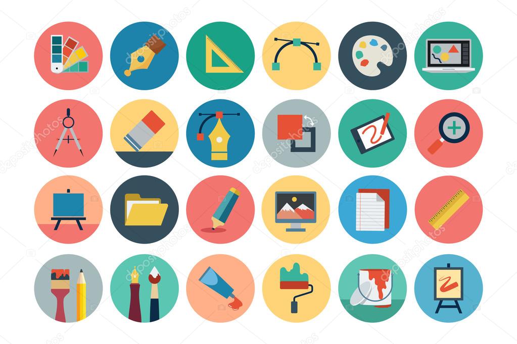 Flat Design Vector Icons 1