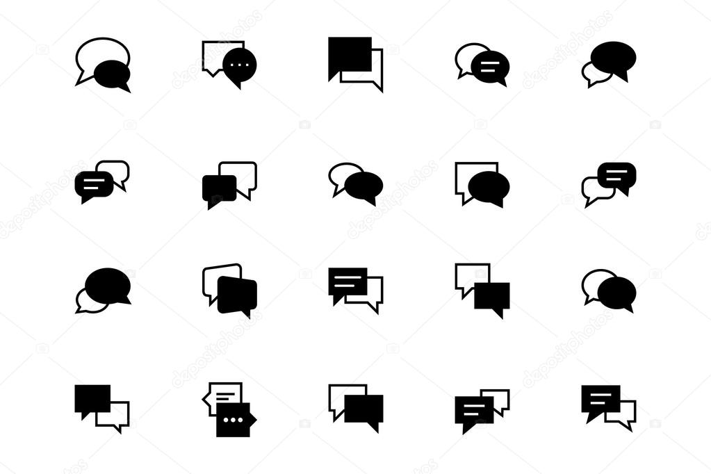 Chat Massages Vector Icons 3