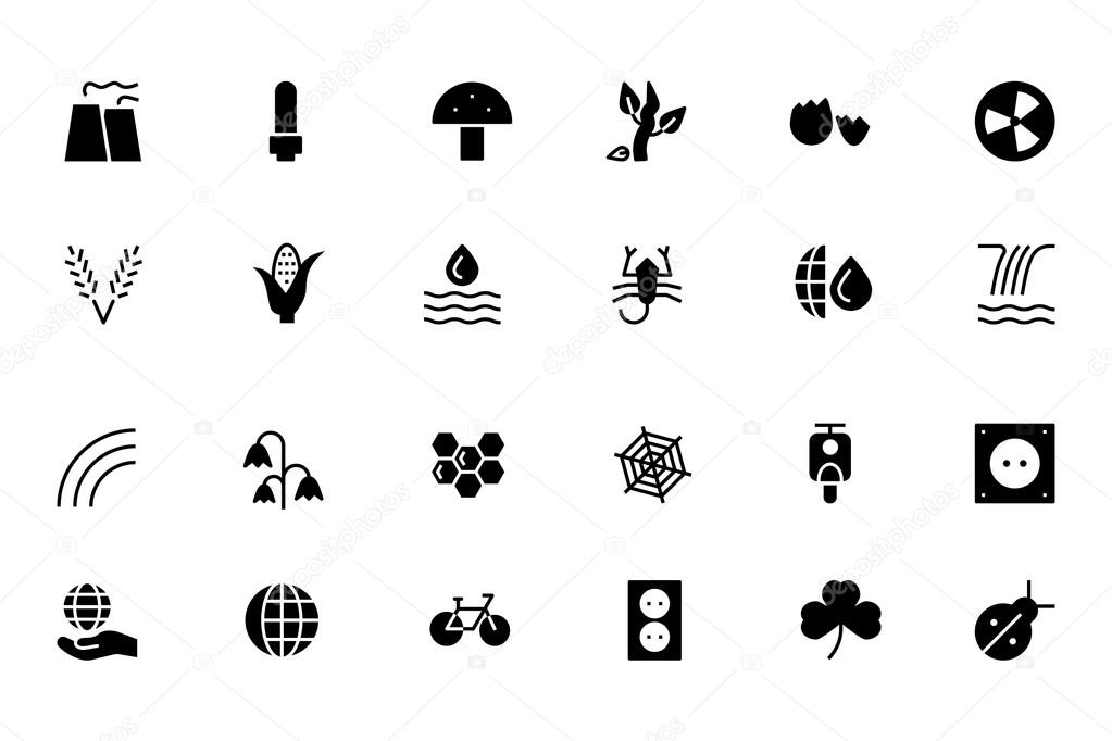 Nature and Ecology Vector Icons 4