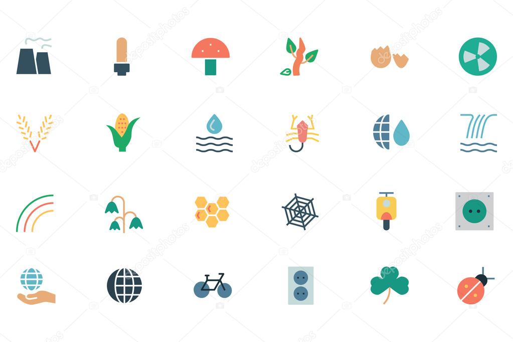 Nature and Ecology Colored Icons 4