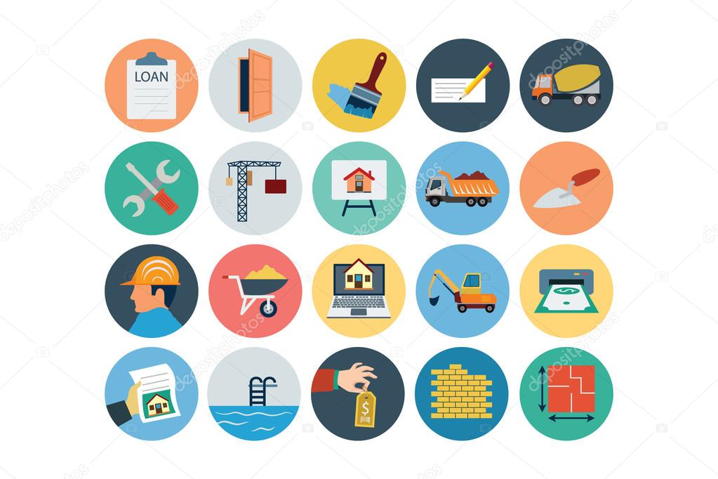 Flat Real Estate Vector Icons 3
