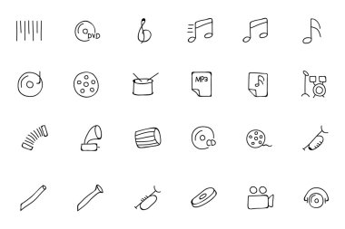 Music Hand Drawn Doodle Icons 2