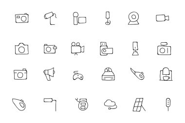 Electronics Hand Drawn Doodle Icons 5