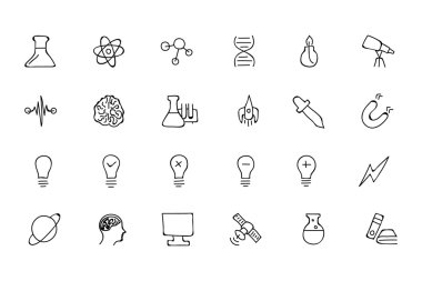 Science Hand Drawn Doodle Icons 1