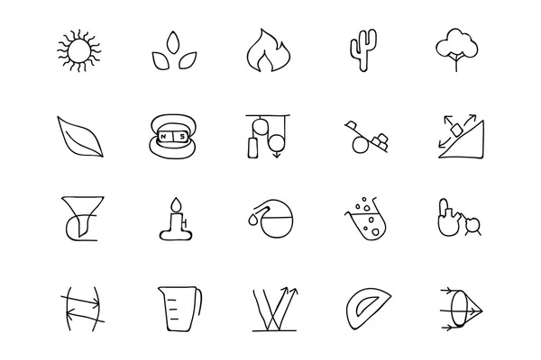 Science Hand Drawn Doodle Icons 7 — ストックベクタ
