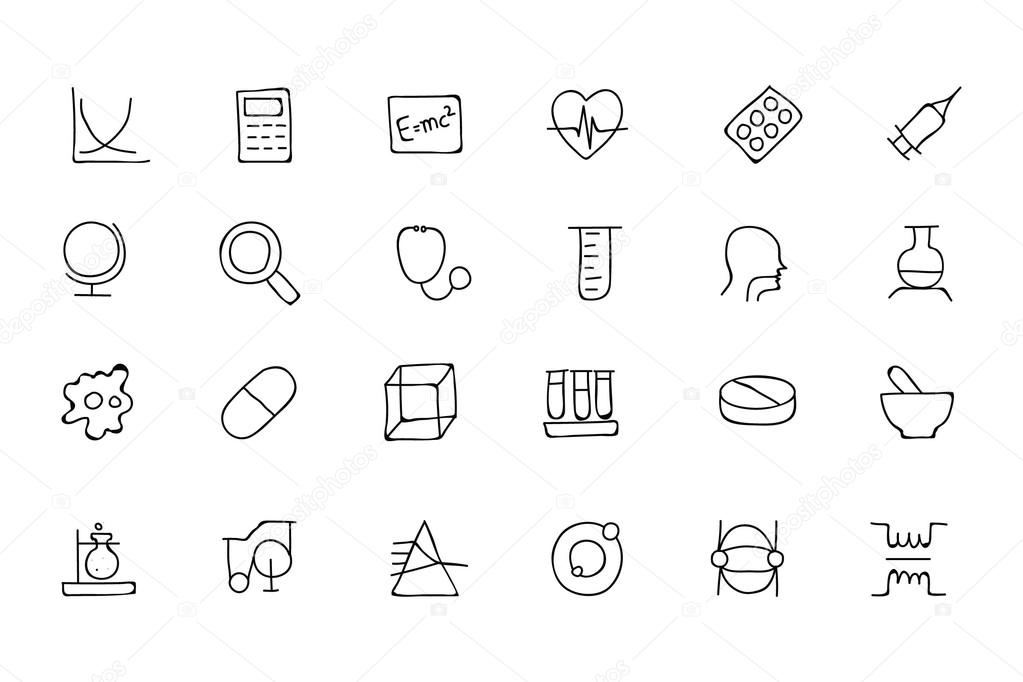 Science Hand Drawn Doodle Icons 2