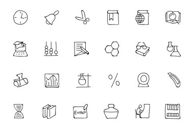 Education Hand Drawn Doodle Icons 5 clipart