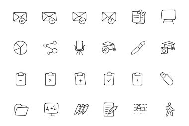 Education Hand Drawn Doodle Icons 8